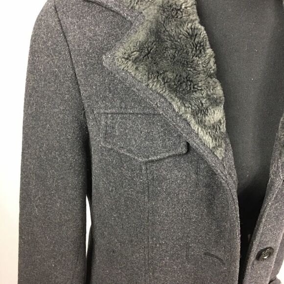 Steve Madden charcoal gray 1X faux fur lined coat - Picture 8 of 8